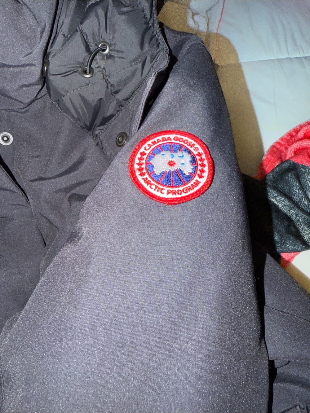 Women’s Authentic Blue Canada Goose Winter Parka Jacket - Insulated Hooded Coat - Picture 7 of 16
